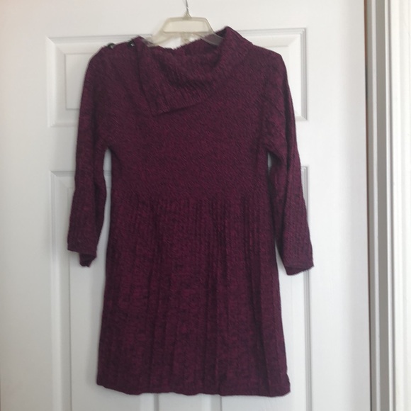 Style & Co purple and black tweed sweater with pockets size L - Picture 3 of 5
